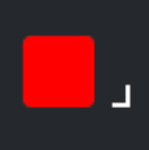 Red square with a corner mark line indicating the color tool.