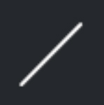 Straight angled line indicating the line tool.