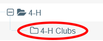 4-H Clubs T4 section circled