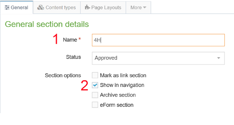 link section steps 1 and 2