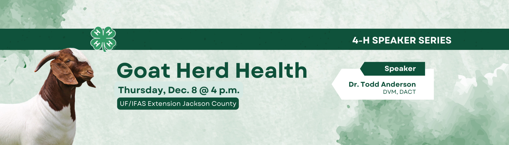 goat herd health informational banner