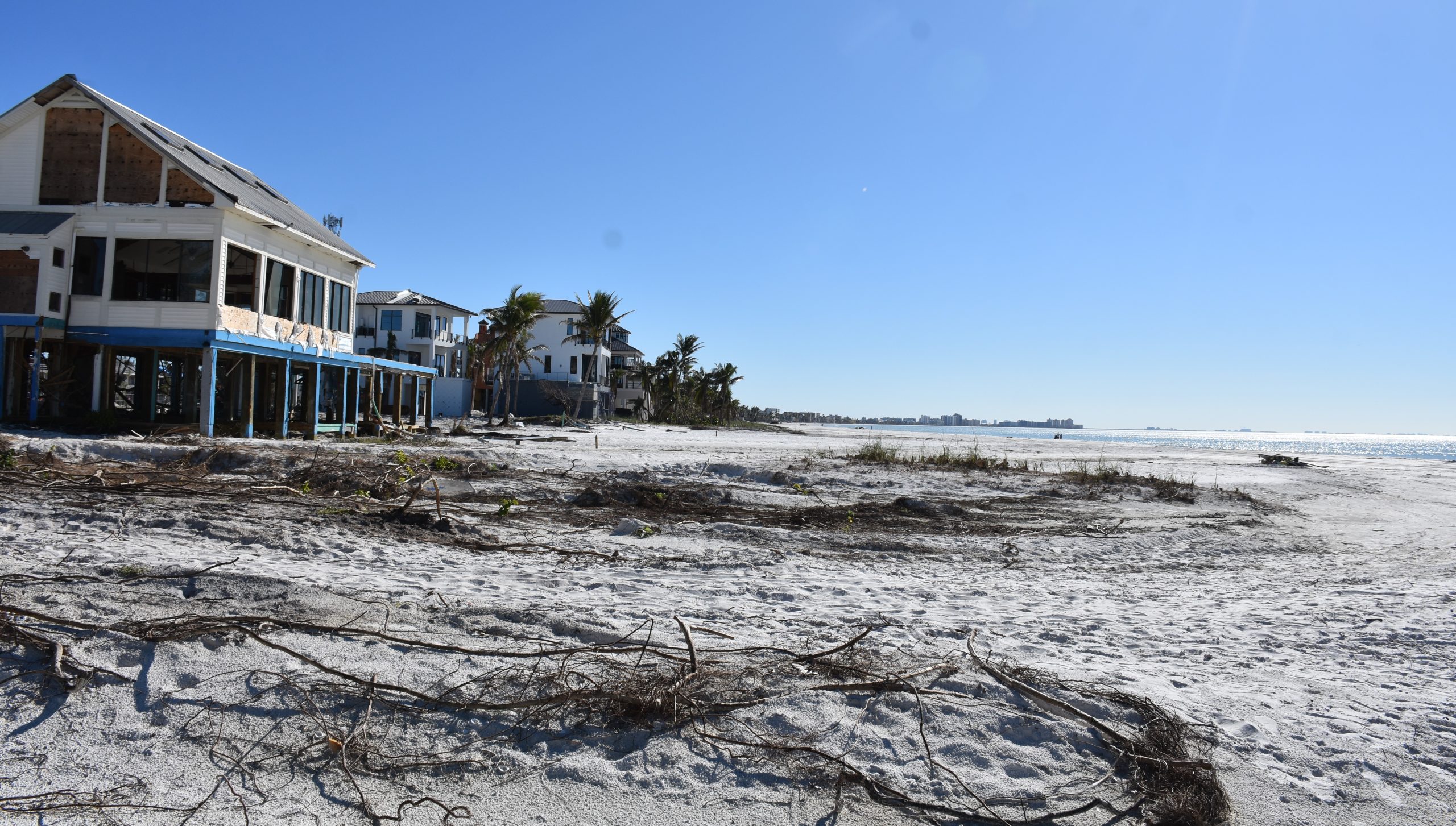 The effect of the surge on Fort Myers Beach