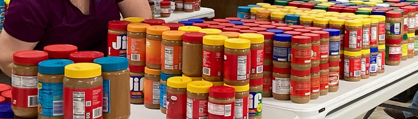 jars of peanut butter at Levy County Extension office