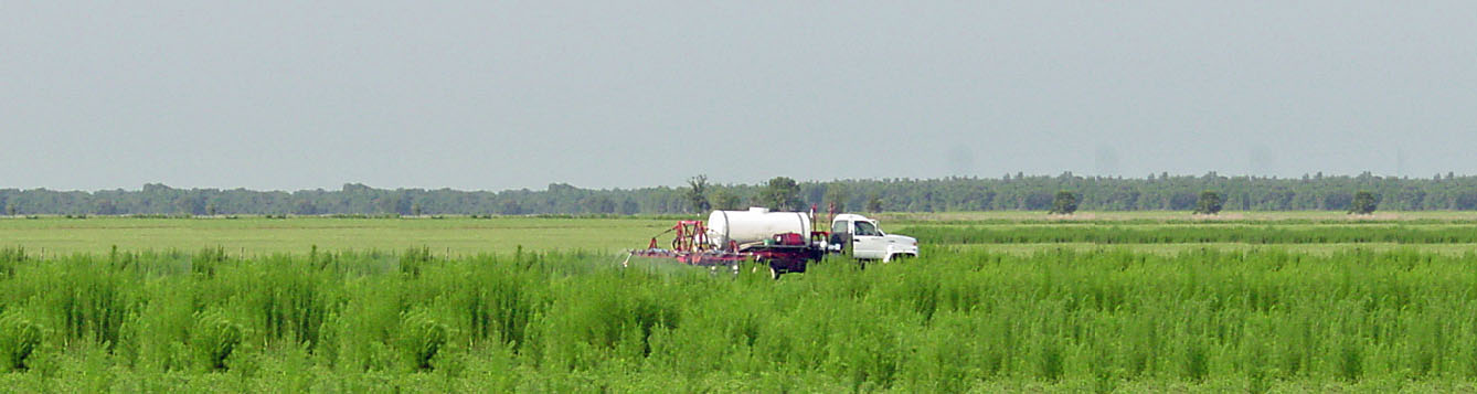 Machinery driving through green spring pastures.