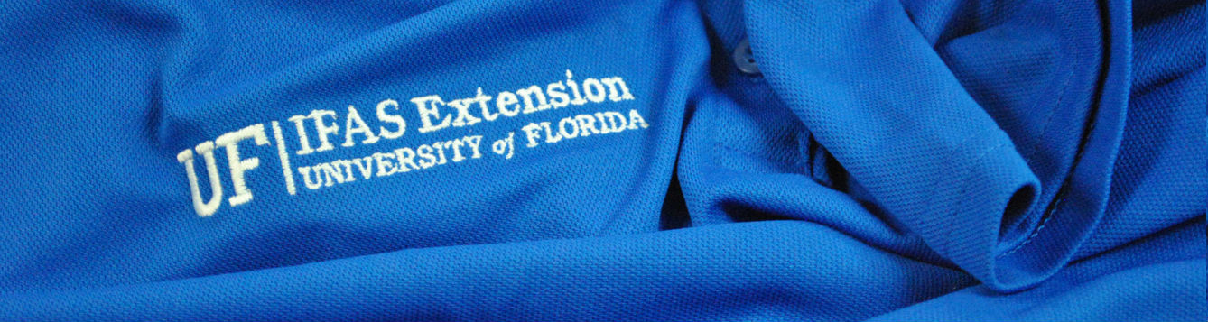 blue shirt with UF/IFAS Extension logo