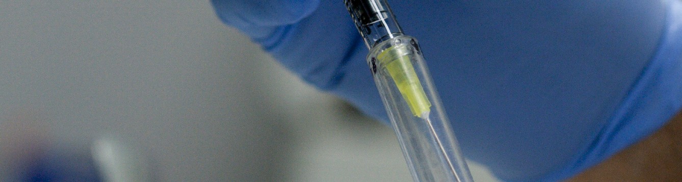 syringe in a test tube