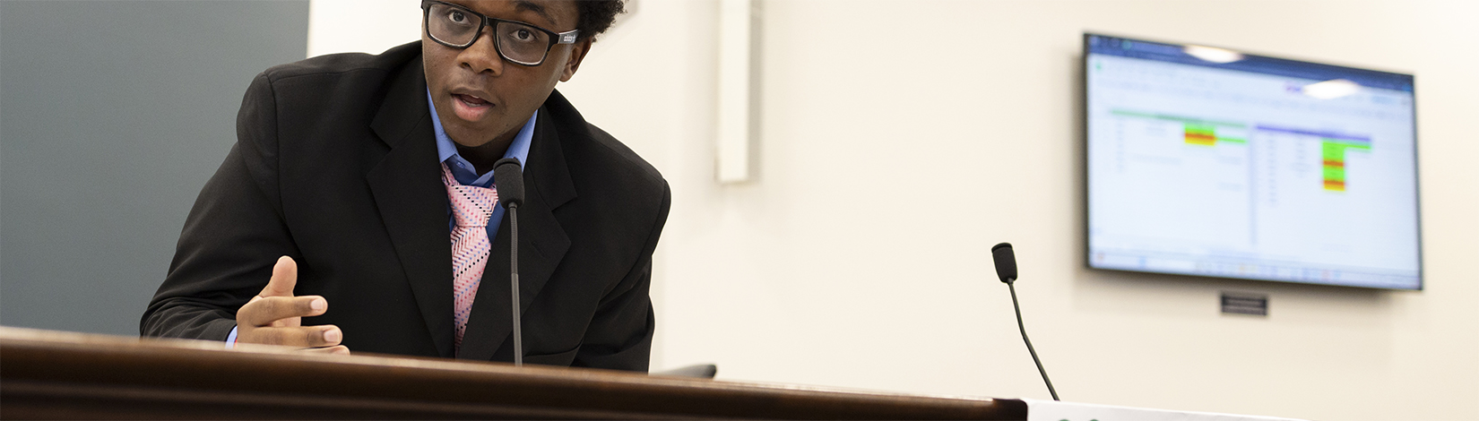 A 4H youth speaks in the Florida Senate while participating in the 2024 4H Legislature. Photo taken 06-13-24
