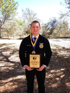 Winner of I.H. Stewart award for highest overall score