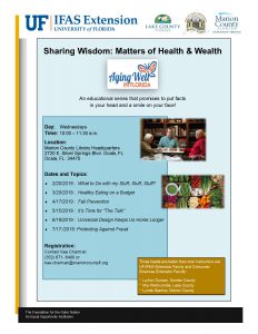 Sharing Wisdom: Matters of Health & Wealth