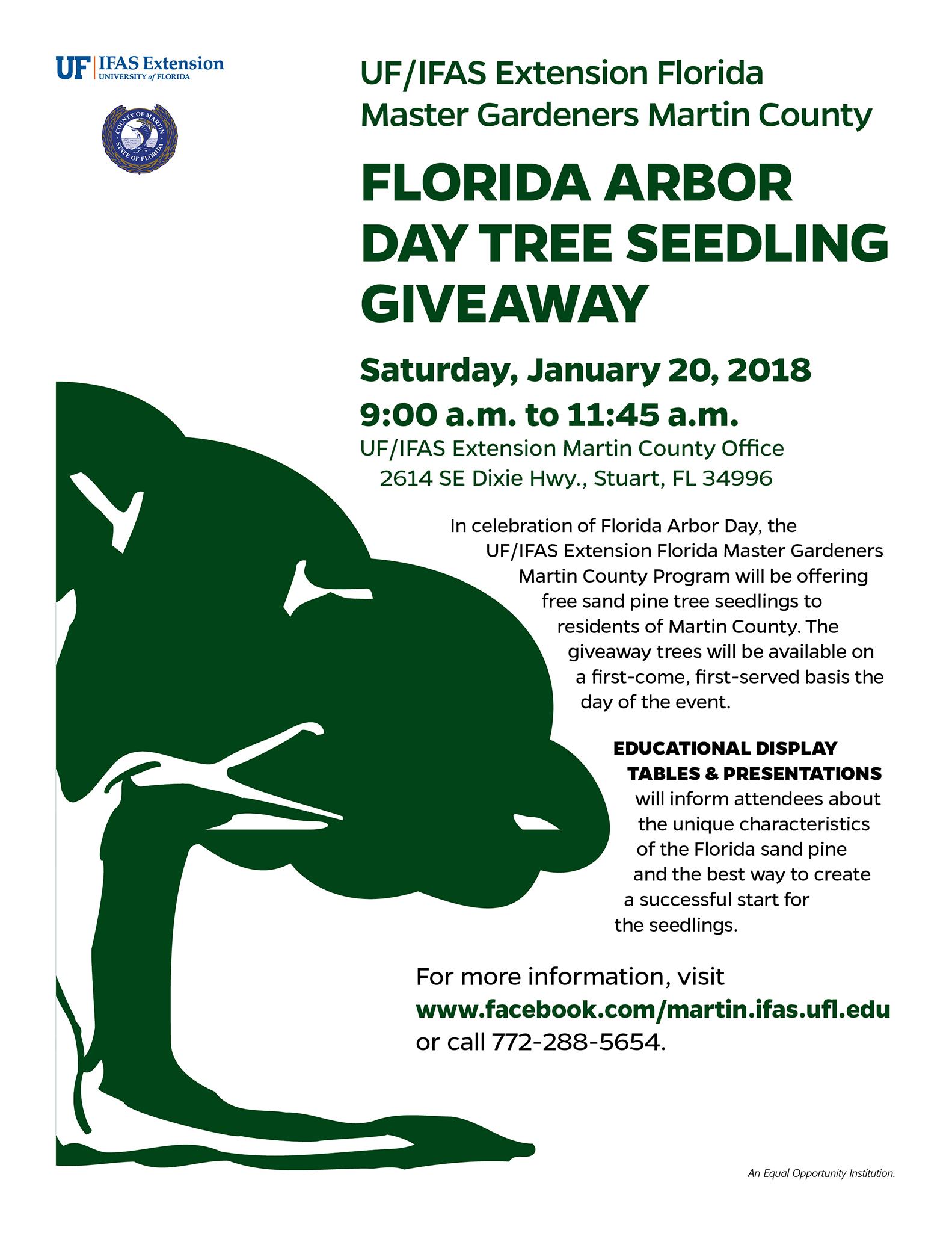 Florida Arbor Day Tree Seedling Giveaway UF/IFAS Extension Martin County