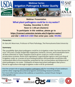 Irrigation pathogens