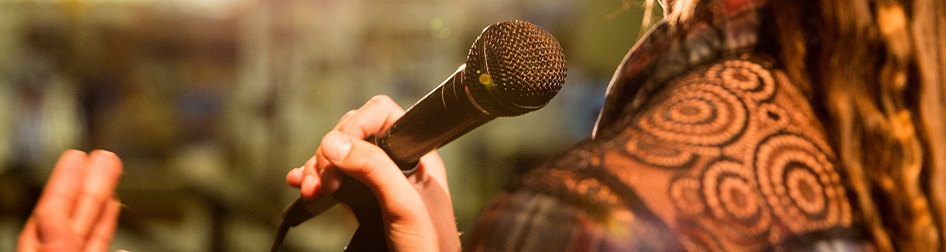 youth with microphone