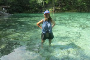 Jordana in a spring on the Suwannee