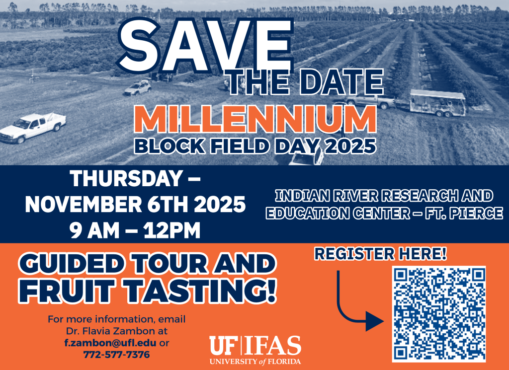 Flyer for Millennium Block field day event. Graphic: UF/IFAS, IRREC