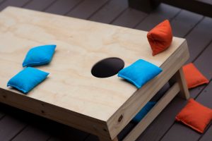 Games like cornhole offer time to laugh and connect. Photo UF/IFAS Tyler Jones.