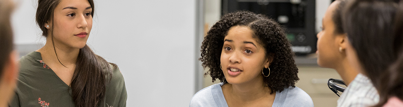 Young adults having a discussion