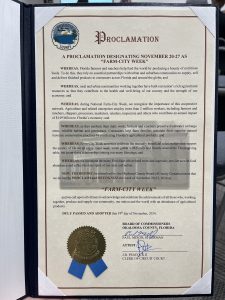 Farm-to-City Proclamation 2024 in Okaloosa County document