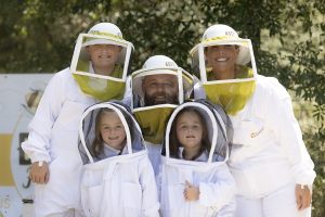 Tomlin family in bee suits
