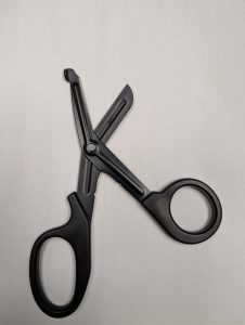 Blunt scissors can help cut through tough material like denim and leather