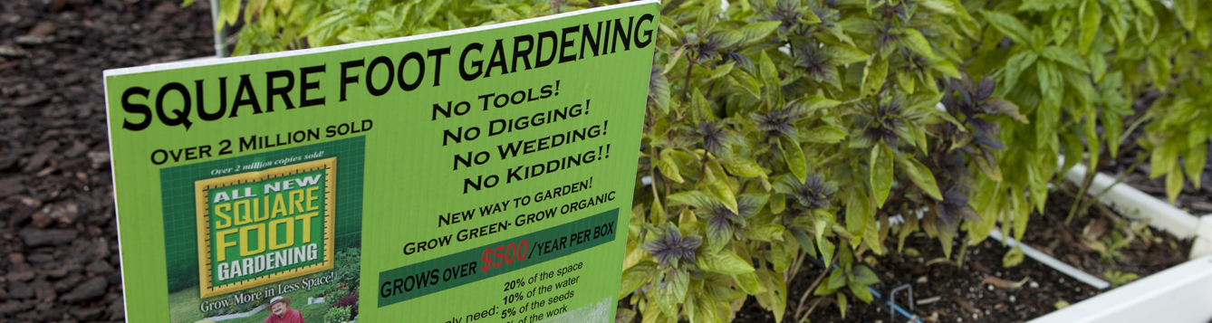 Square Foot Gardening sign