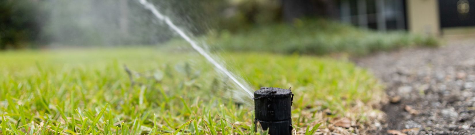 Pop-up, in-ground sprinkler head and home irrigation system.