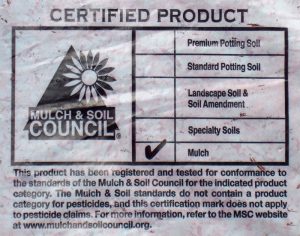 Lookout for the MSC label on dyed mulches.