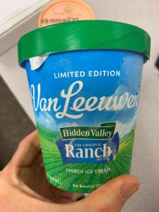 Ranch dressing flavored ice cream