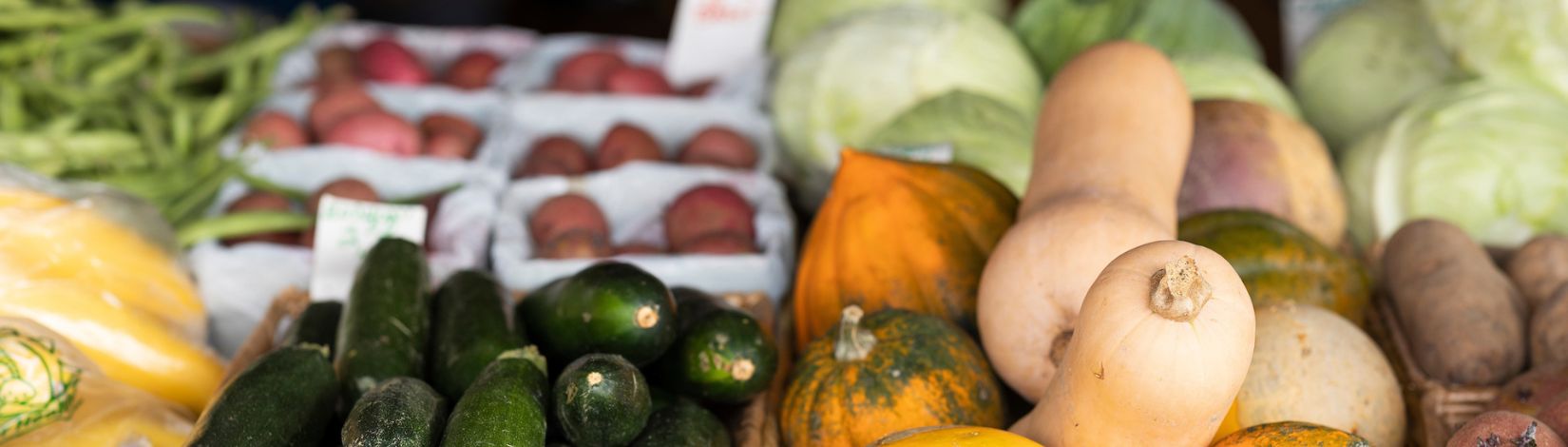 Roadside market produce.