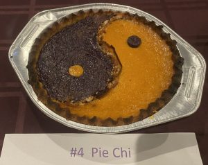 sweet potato pie with purple and orange flesh