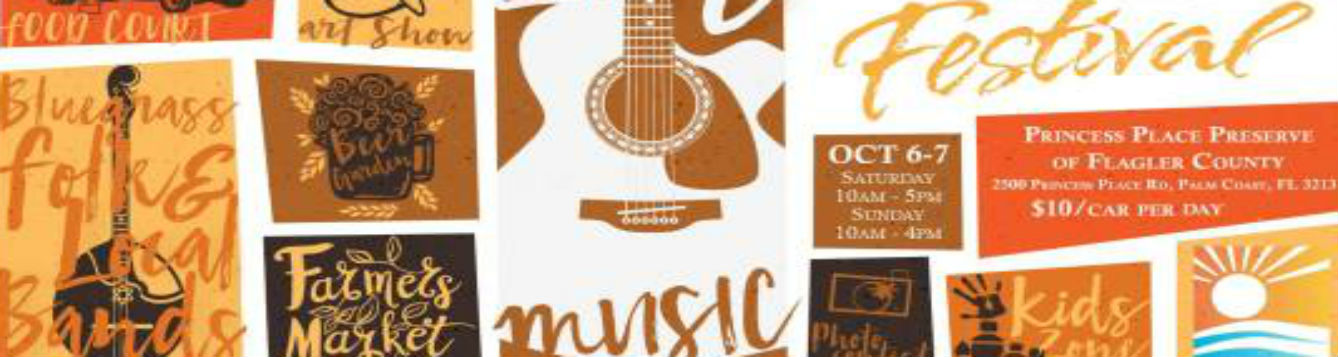 festival theme with music and art logo