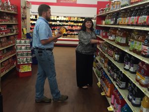 people grocery shopping