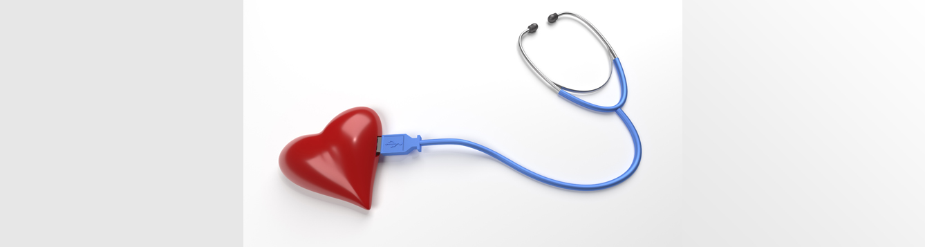 heart with stethoscope illustration