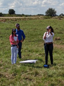Dr. Maria Lucia Silveira (right, white shirt), a soil sciences professor with UF/IFAS Range Cattle Research and Education Center in Ona, lectures graduate studies during an Oct. 24 Field Day. 