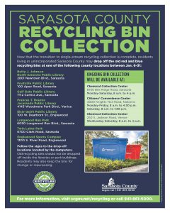Sarasota County recycling bin flier