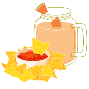Smoothie and salsa