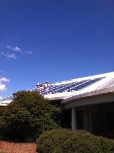 Solar installation at Twin Lakes Park Green Building