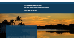 screenshot of sarasota county water quality story map, showing dona bay watershed restoration information. [credit: uf/ifas extension sarasota county]