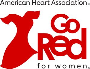 logo for american heart association's "go red for women" campaign. [credit: american heart association]