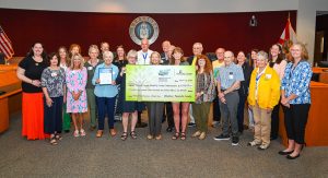 group shot of volunteers from a variety of sarasota county government departments, at a march 19 county commission recognition ceremony. [credit: scgov.net]