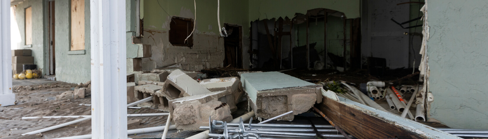 Damaged infrastructure to the UF/IFAS Nature Coast Biological Station in the aftermath of 2023's Hurricane Idalia. [CREDIT: UF/IFAS, Tyler Jones]