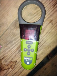 A photo of a tool used to find tags in turtles and read them.