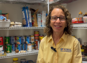 Maria filming an "Around the Home" video. [credit: uf/ifas extension sarasota county]