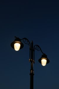 An image of street lamps.