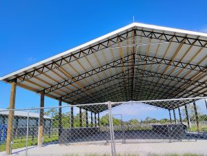 A picture of one of the farm's pavilions.
