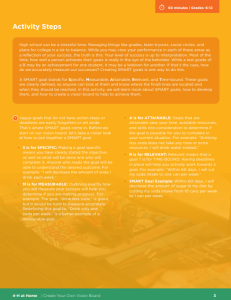 There is a picture of an activity page from the book about Create Your Own Vision Board.