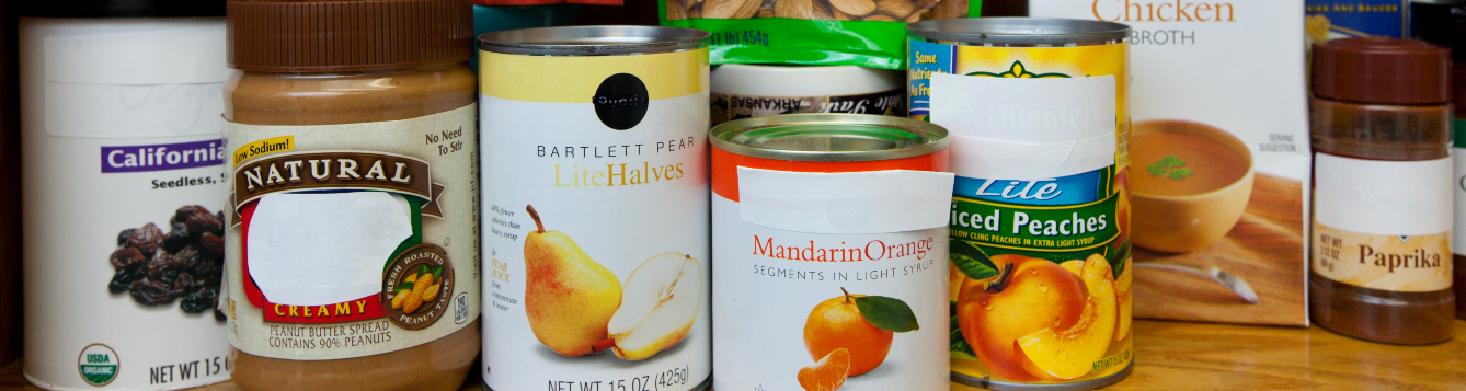 Pantry organization of non-perishable food items. [CREDIT: UF/IFAS, Tyler Jones]