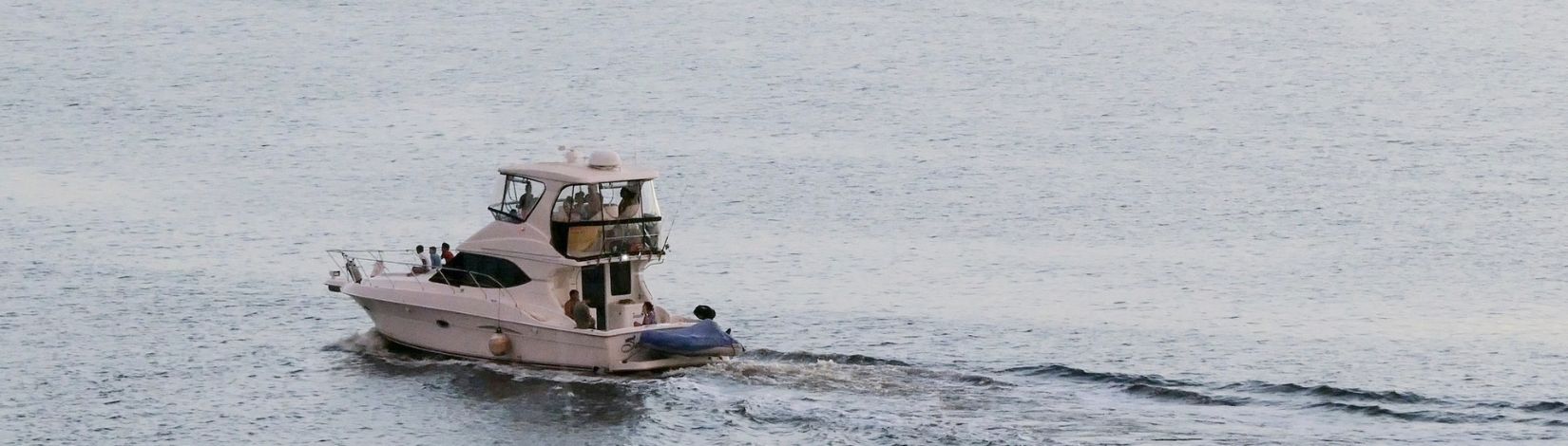 Boat traffic in the Gulf of Mexico near Ft. Myers, Florida.
