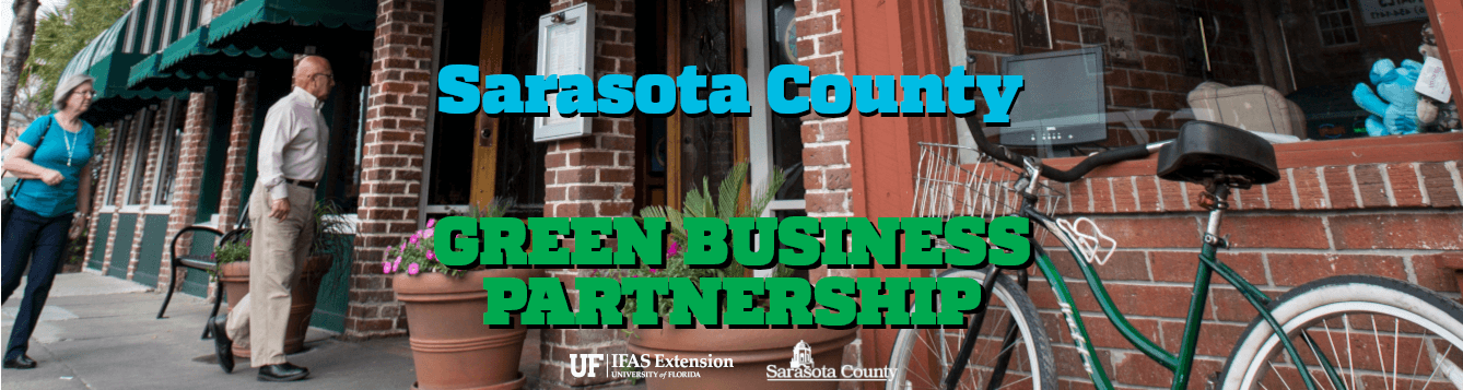customers walk past downtown storefronts, in this photo-illustration for the sarasota county green business partnership. [credit: uf/ifas extension sarasota county]