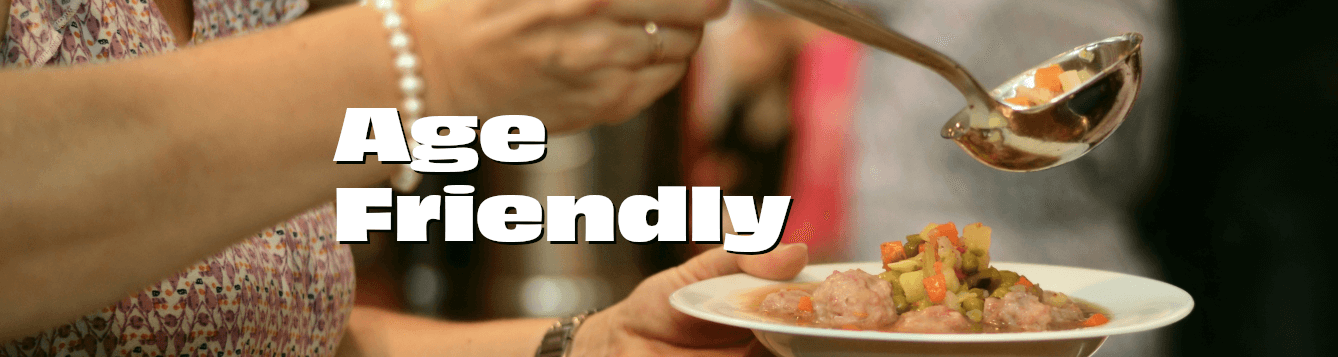 a person ladles hearty soup into a white bowl. [credit: pixabay.com, conger design]