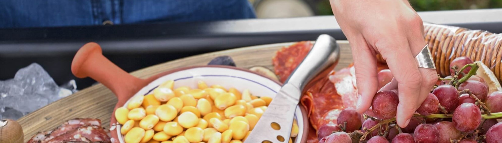 Table with food items